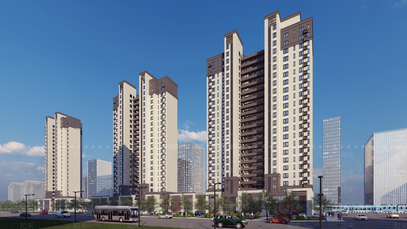 现代高层住宅SU模型下载【ID:1119247720】