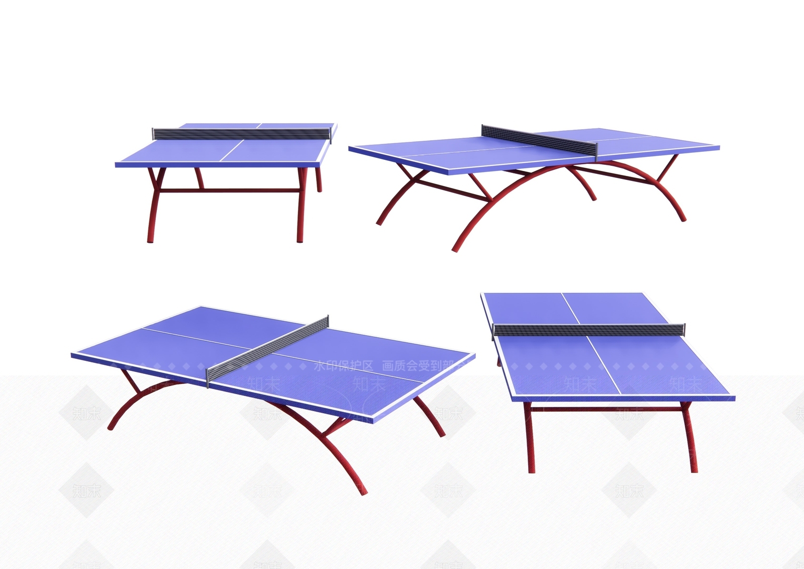 乒乓球桌SU模型下载【ID:1119264233】