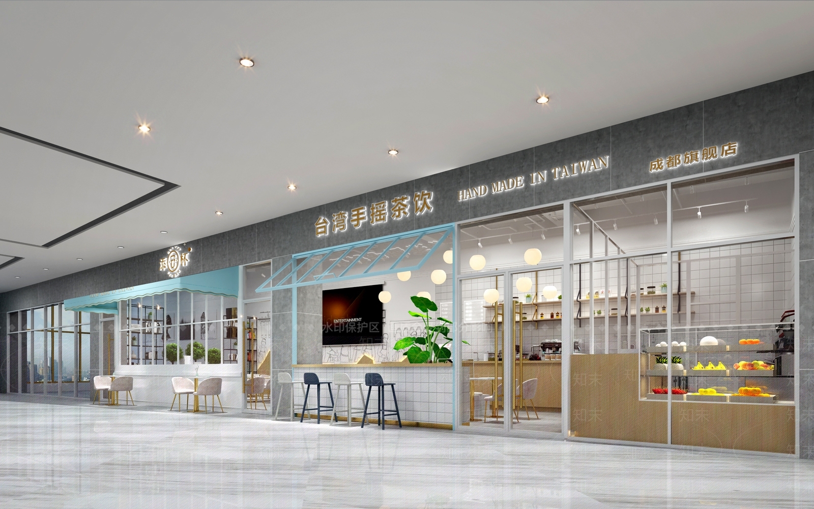 现代奶茶店3D模型下载【ID:1119291165】