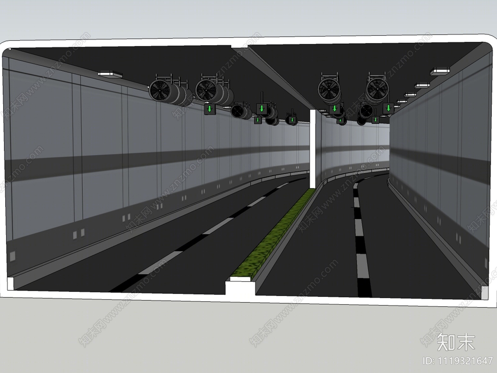 现代道路SU模型下载【ID:1119321647】