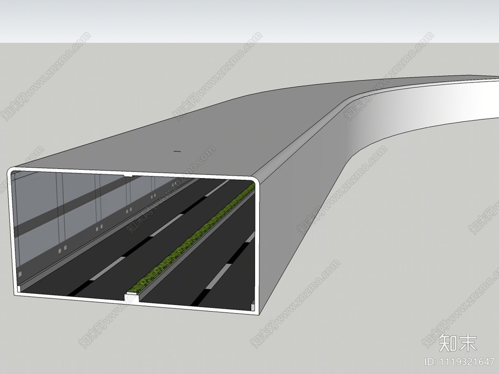 现代道路SU模型下载【ID:1119321647】