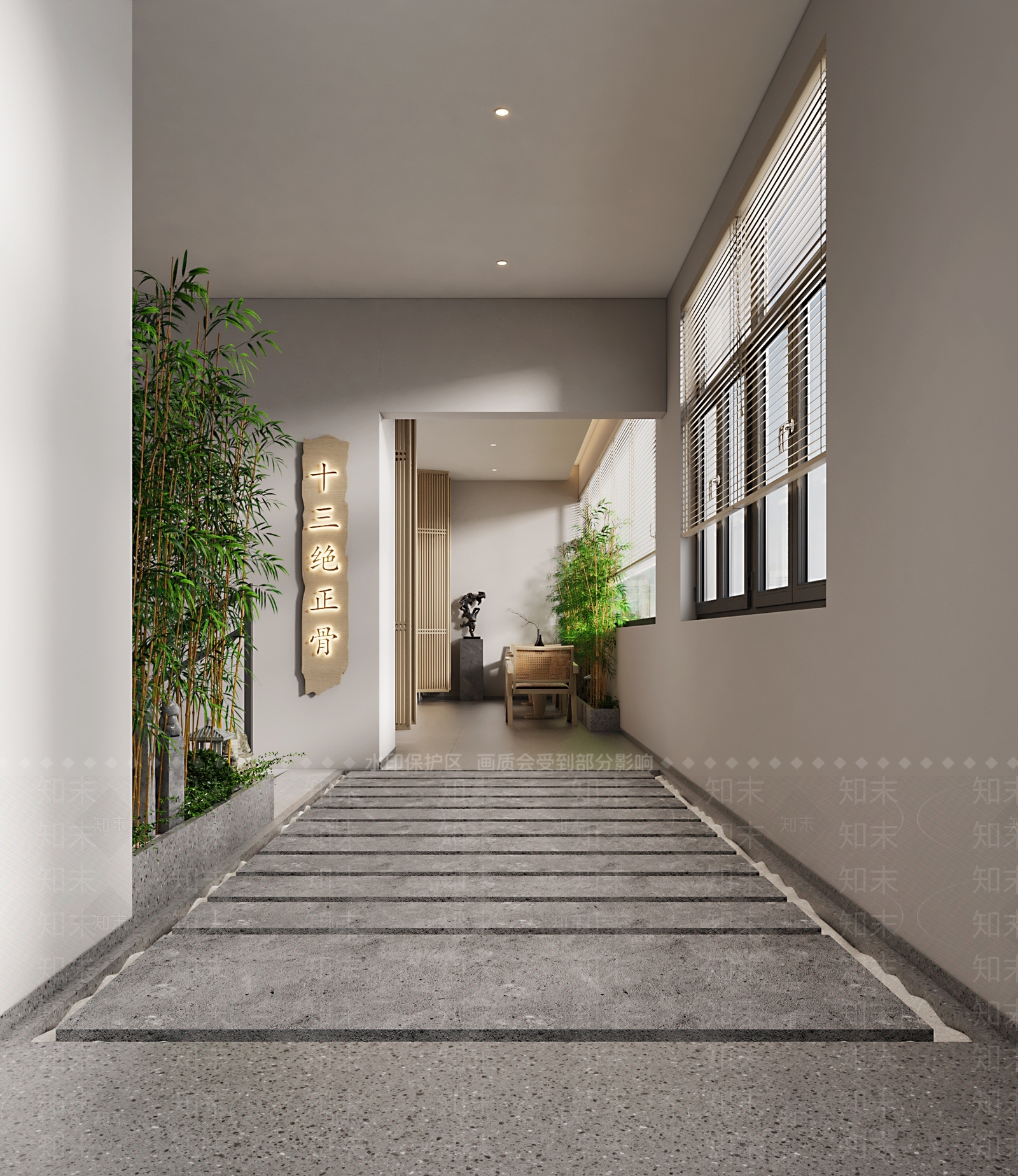 新中式中医馆过道3D模型下载【ID:1119322694】