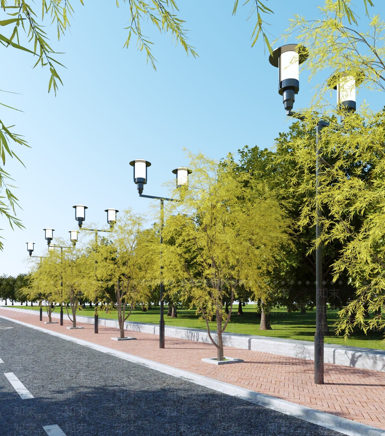 现代路灯3D模型下载【ID:1119324603】