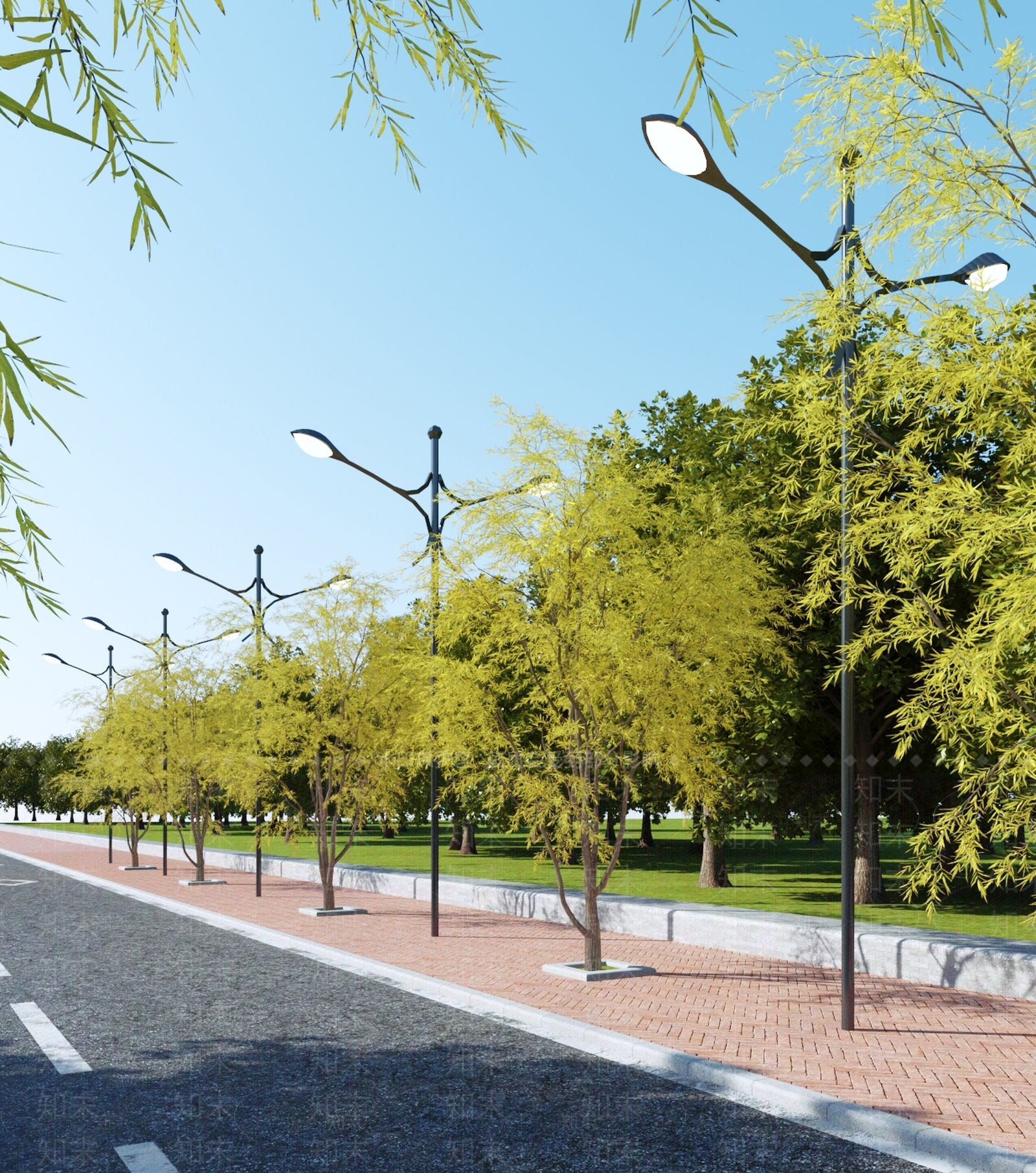 现代路灯3D模型下载【ID:1119325565】