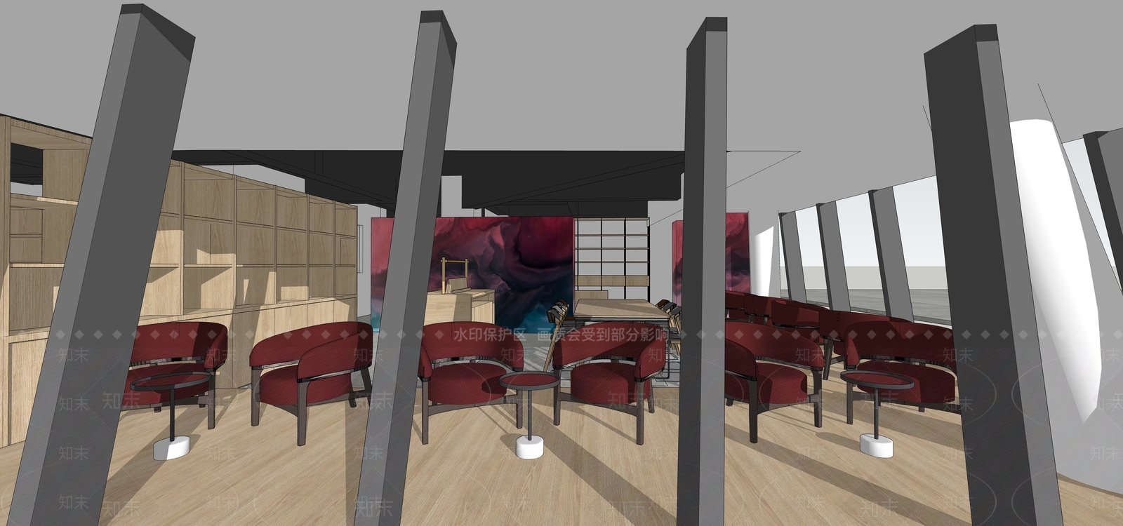现代书店SU模型下载【ID:1119326935】