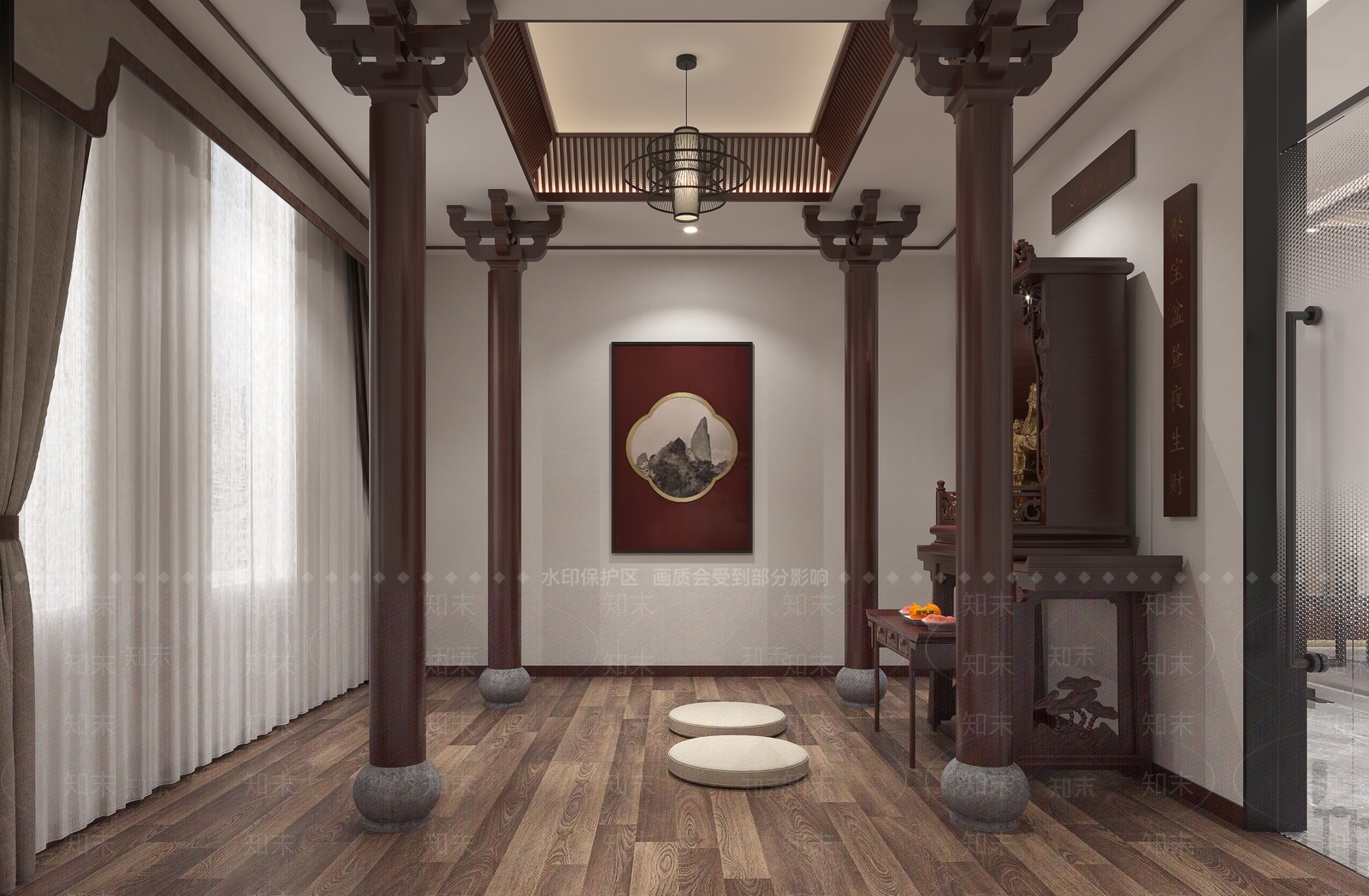 现代祠堂3D模型下载【ID:1119327436】