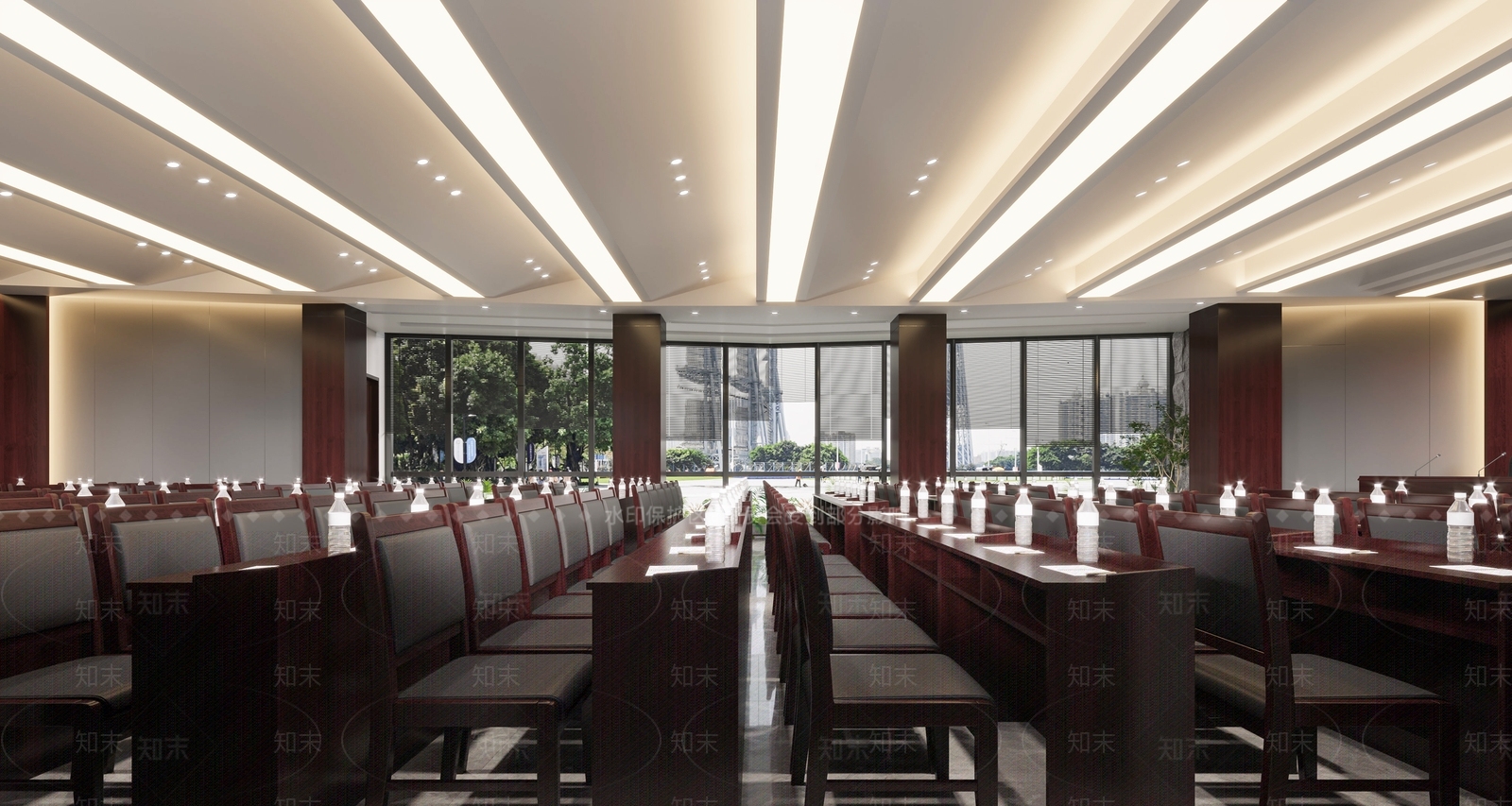 现代党建会议室3D模型下载【ID:1119346841】