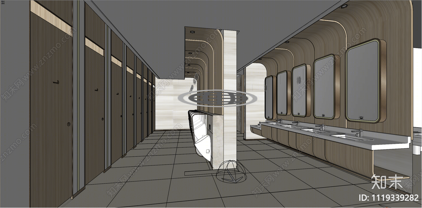 现代商业卫生间SU模型下载【ID:1119339282】