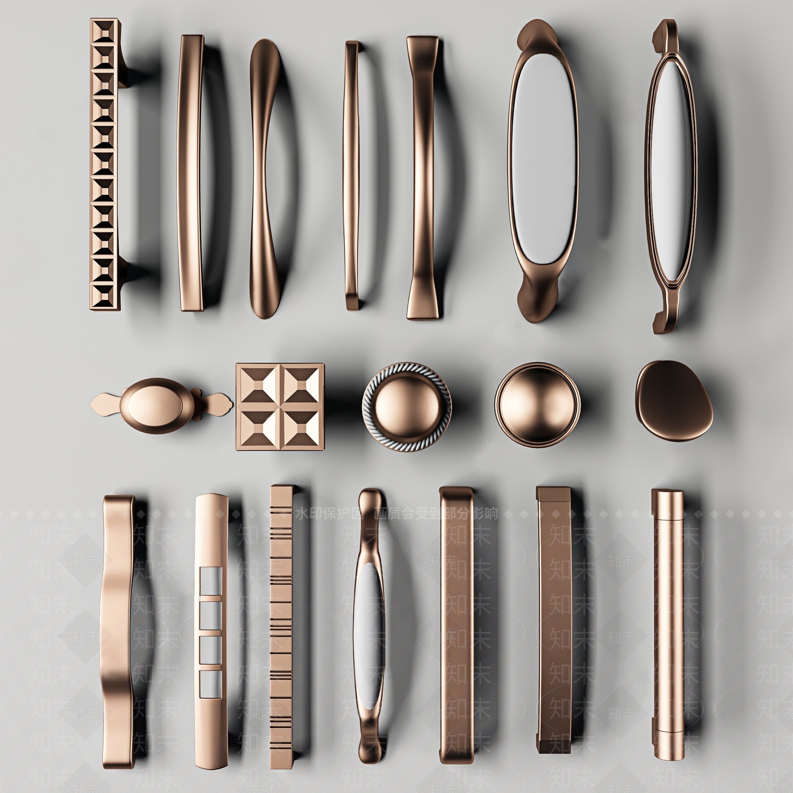 现代门把手SU模型下载【ID:1119339329】