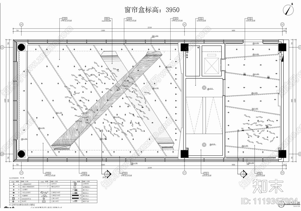 22500㎡销售中心展厅CAD平立面施工图cad施工图下载【ID:1119367904】