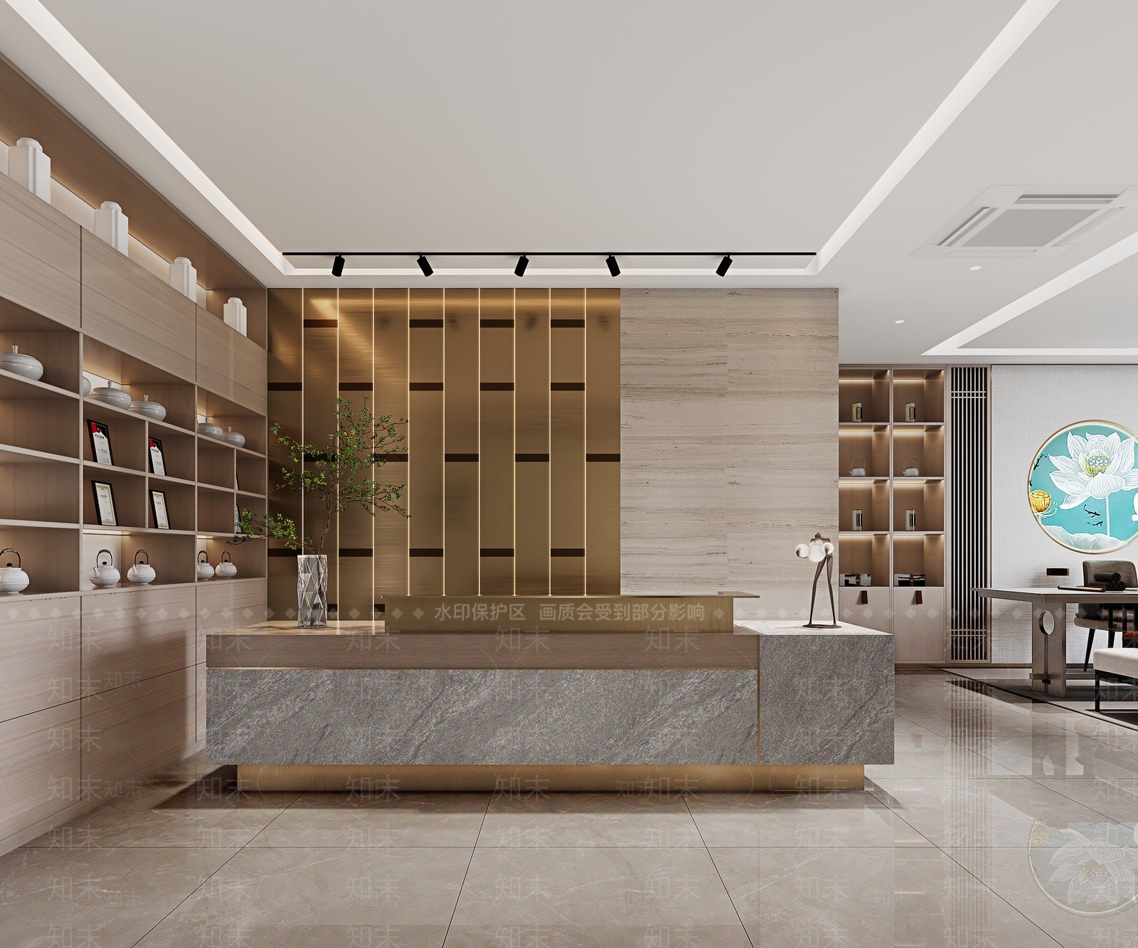 现代前台3D模型下载【ID:1119394243】