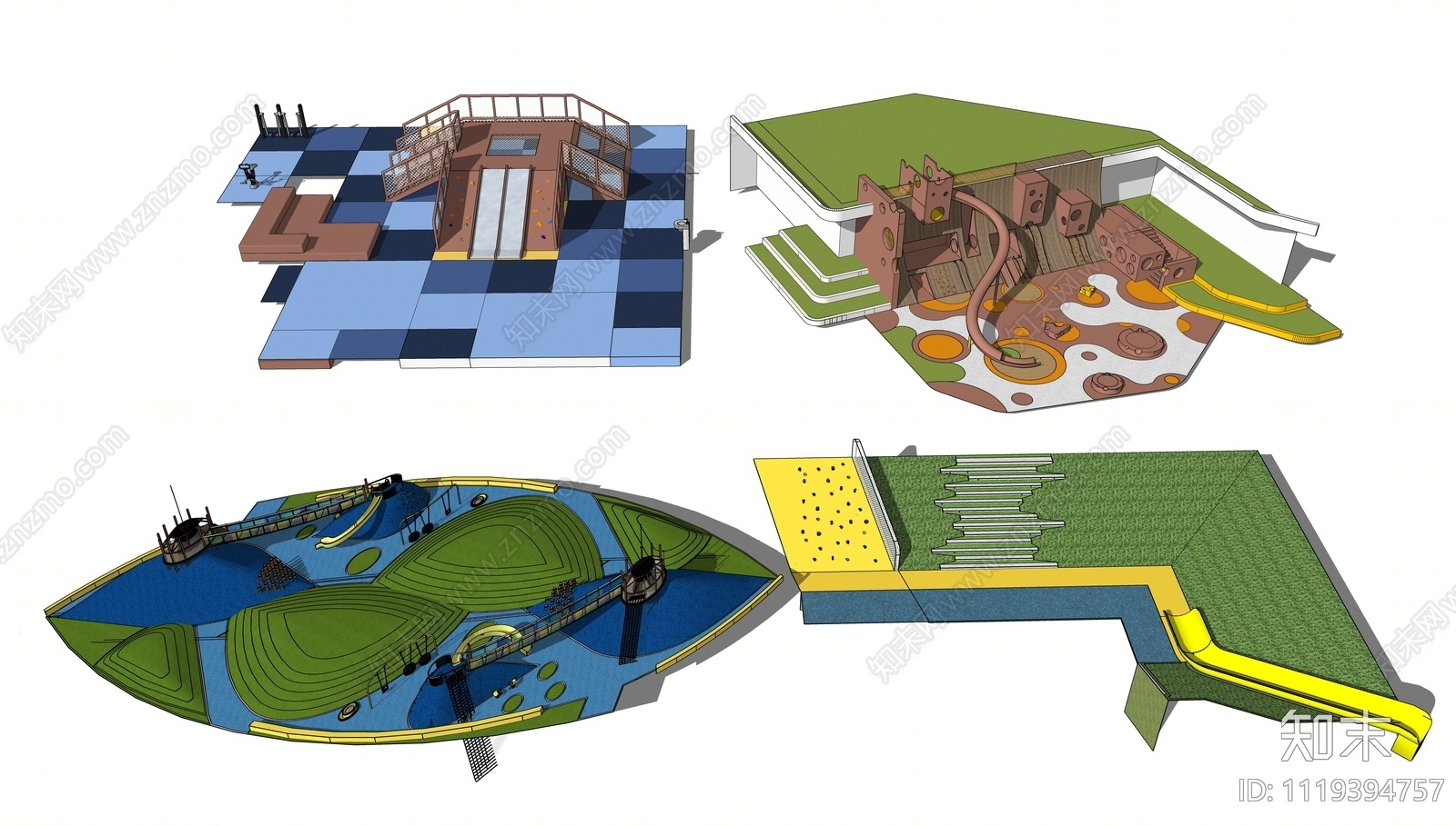 游乐设施SU模型下载【ID:1119394757】