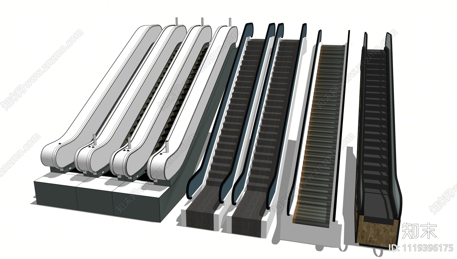 现代扶梯SU模型下载【ID:1119396175】