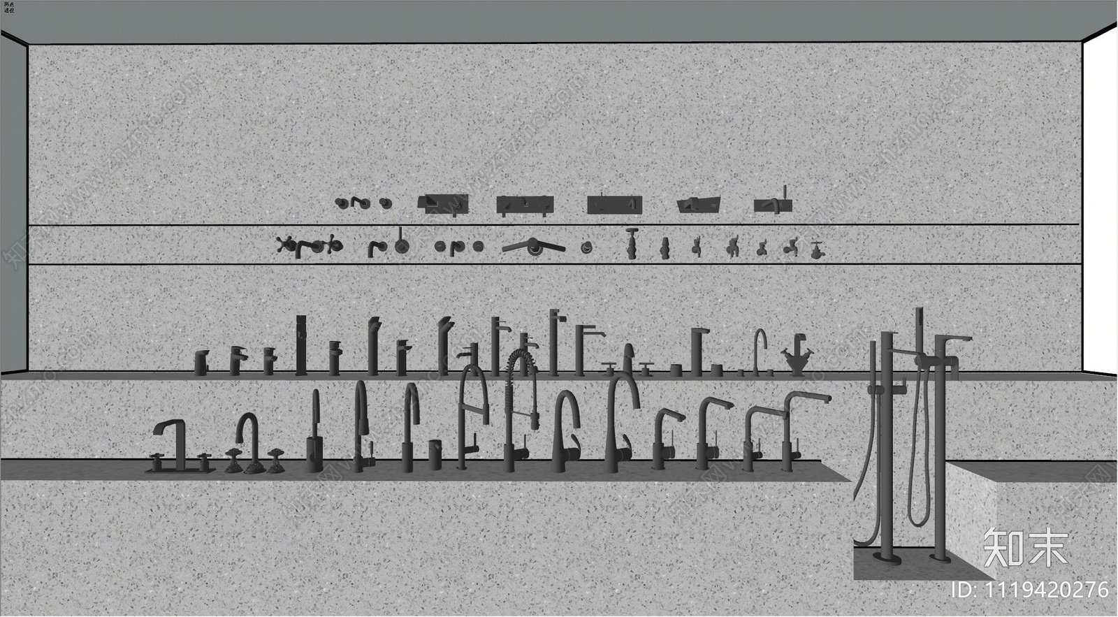 现代水龙头集合SU模型下载【ID:1119420276】