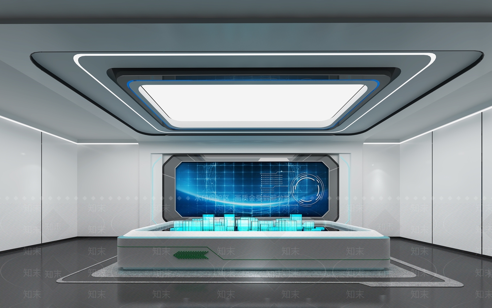 现代科技展馆沙盘3D模型下载【ID:1119424721】