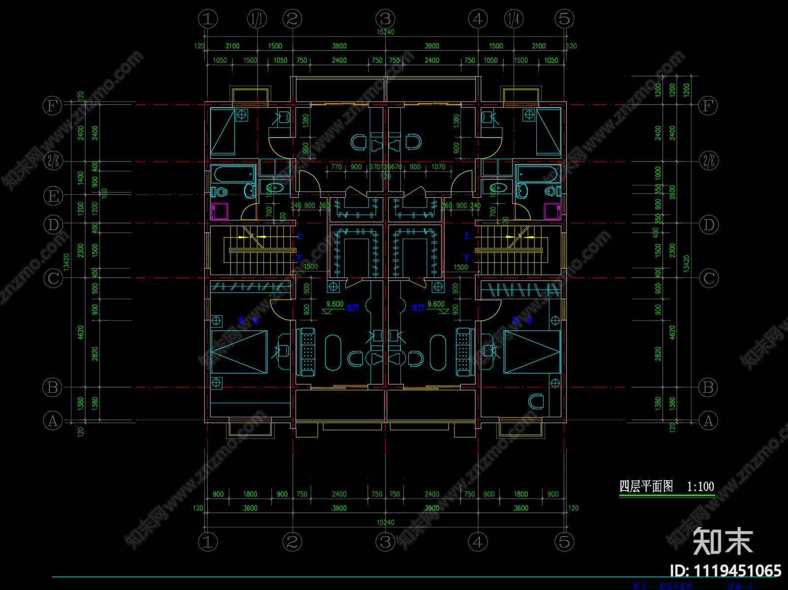 36套精品别墅CAD建筑图纸施工图下载【ID:1119451065】