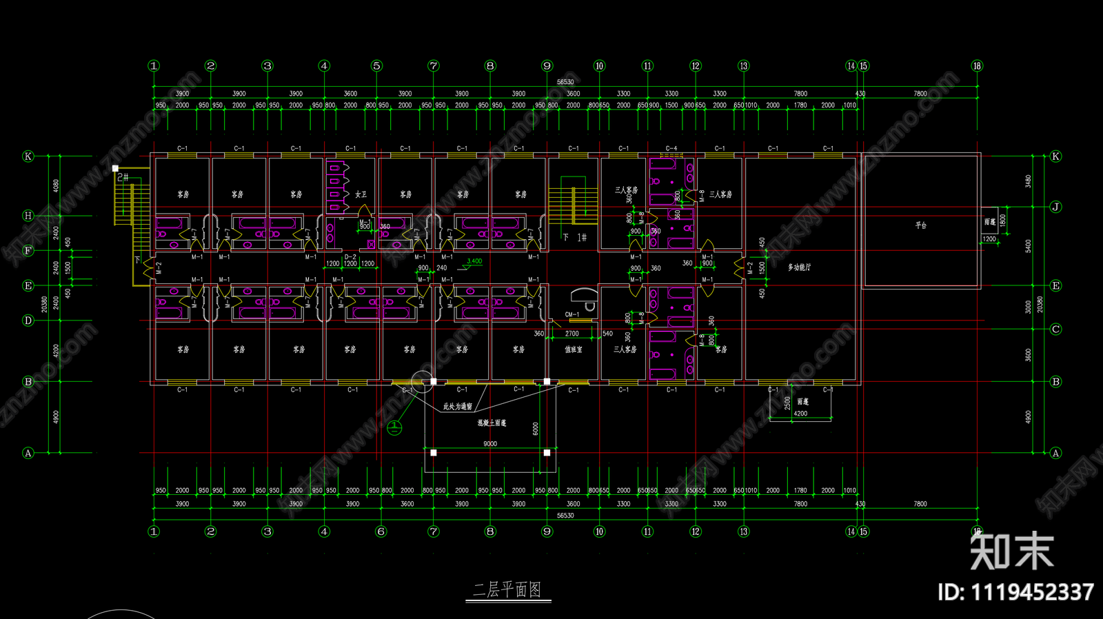 药浴中心建筑施工图施工图cad施工图下载【ID:1119452337】