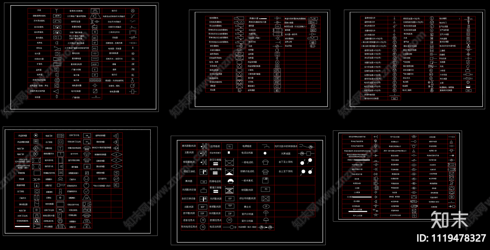 电气图列CAD图库cad施工图下载【ID:1119478327】