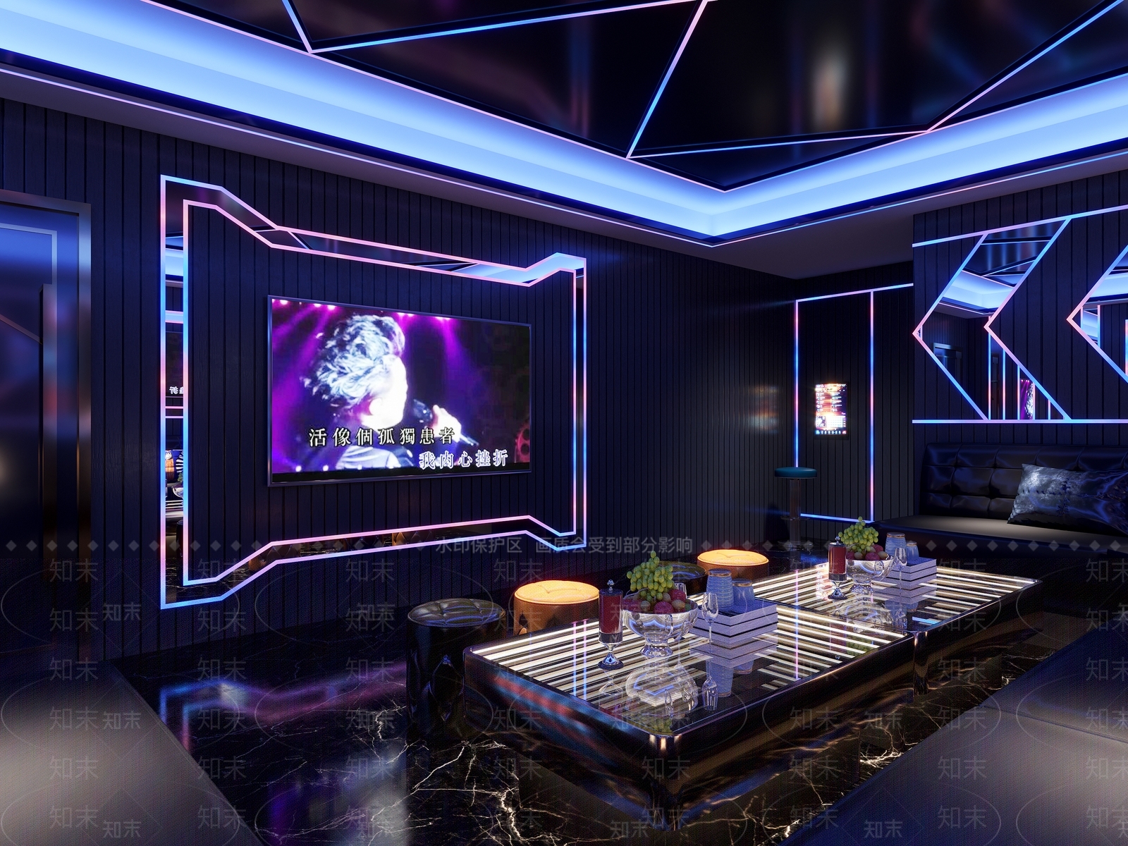现代ktv包厢3D模型下载【ID:1119480378】