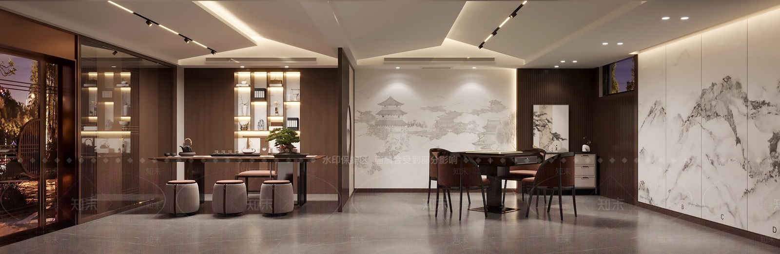 新中式茶馆3D模型下载【ID:1119488130】