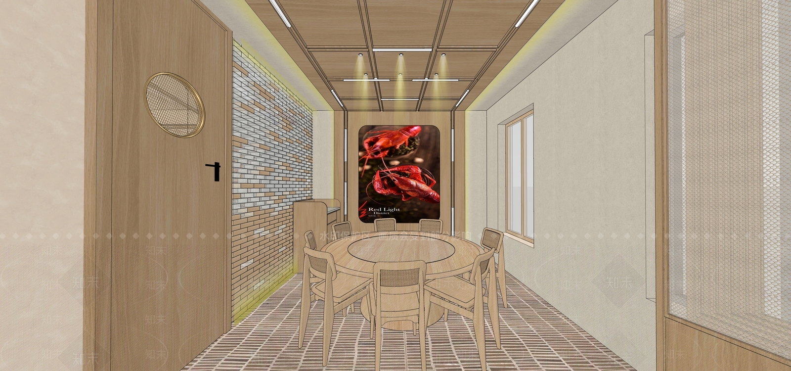 现代中餐厅SU模型下载【ID:1119493613】