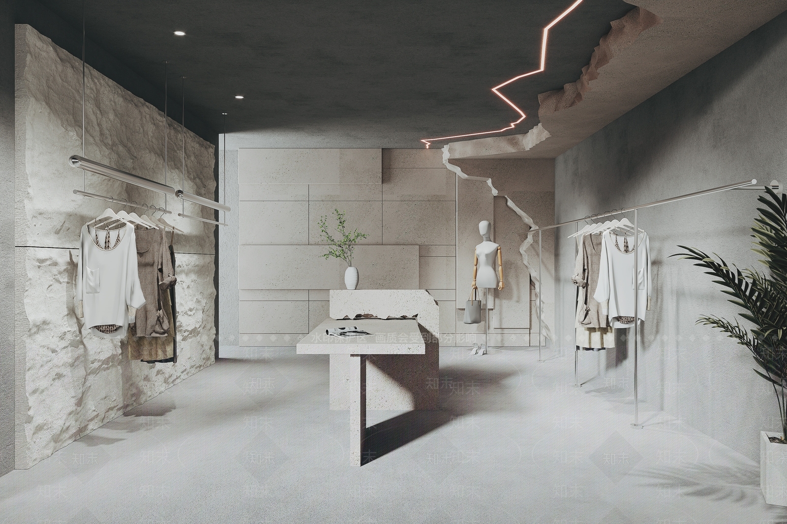 现代服装店女装店SU模型下载【ID:1119494537】