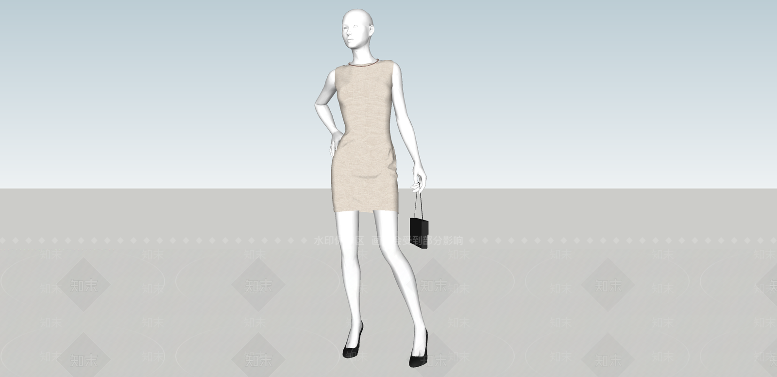 橱窗模特SU模型下载【ID:1119496105】