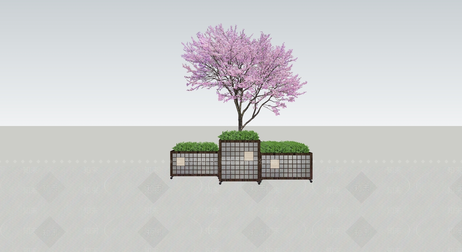 中式竹类花箱SU模型下载【ID:1119498699】