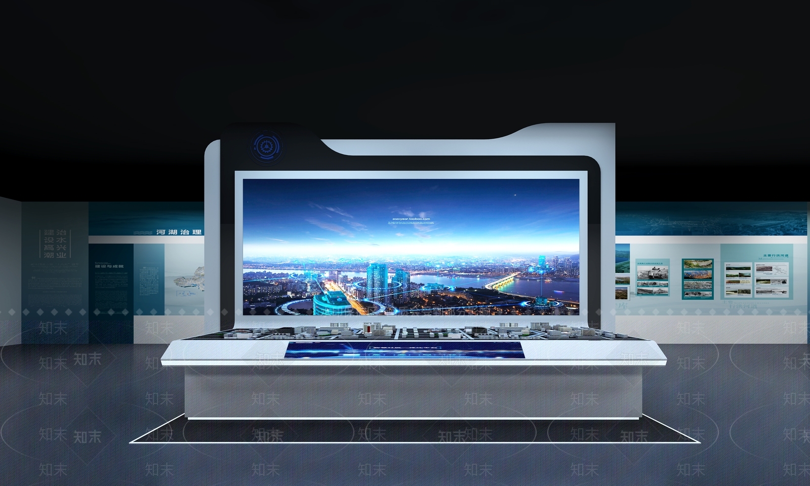 现代展厅沙盘3D模型下载【ID:1119504689】