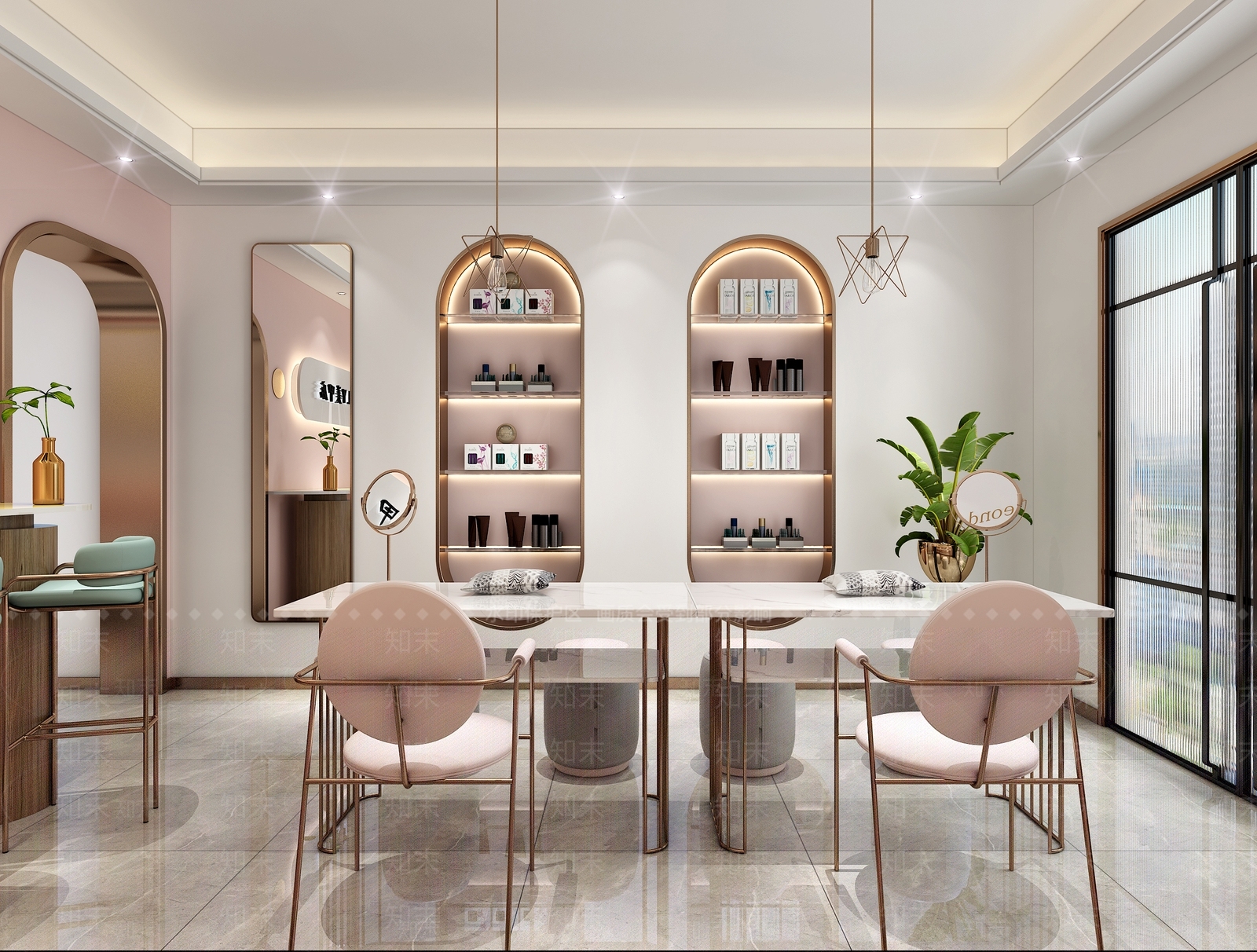 现代美甲店3D模型下载【ID:1119505831】