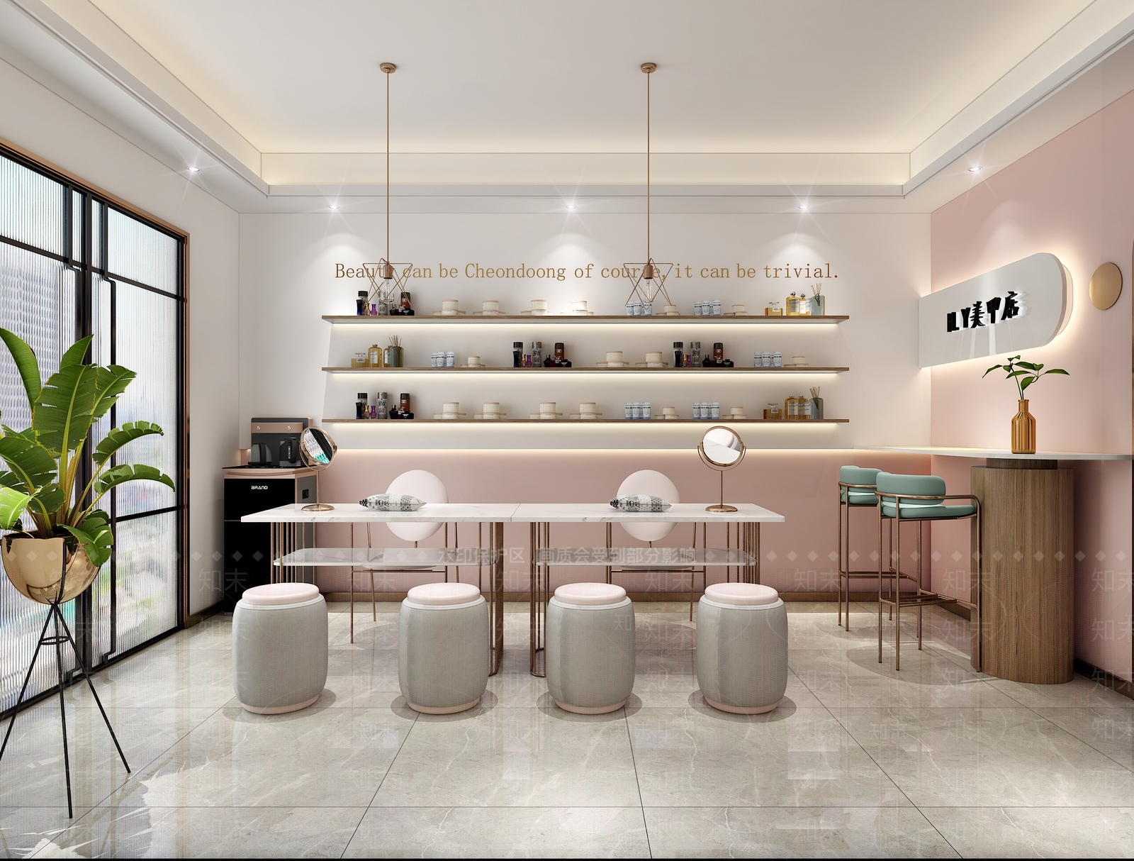 现代美甲店3D模型下载【ID:1119505831】
