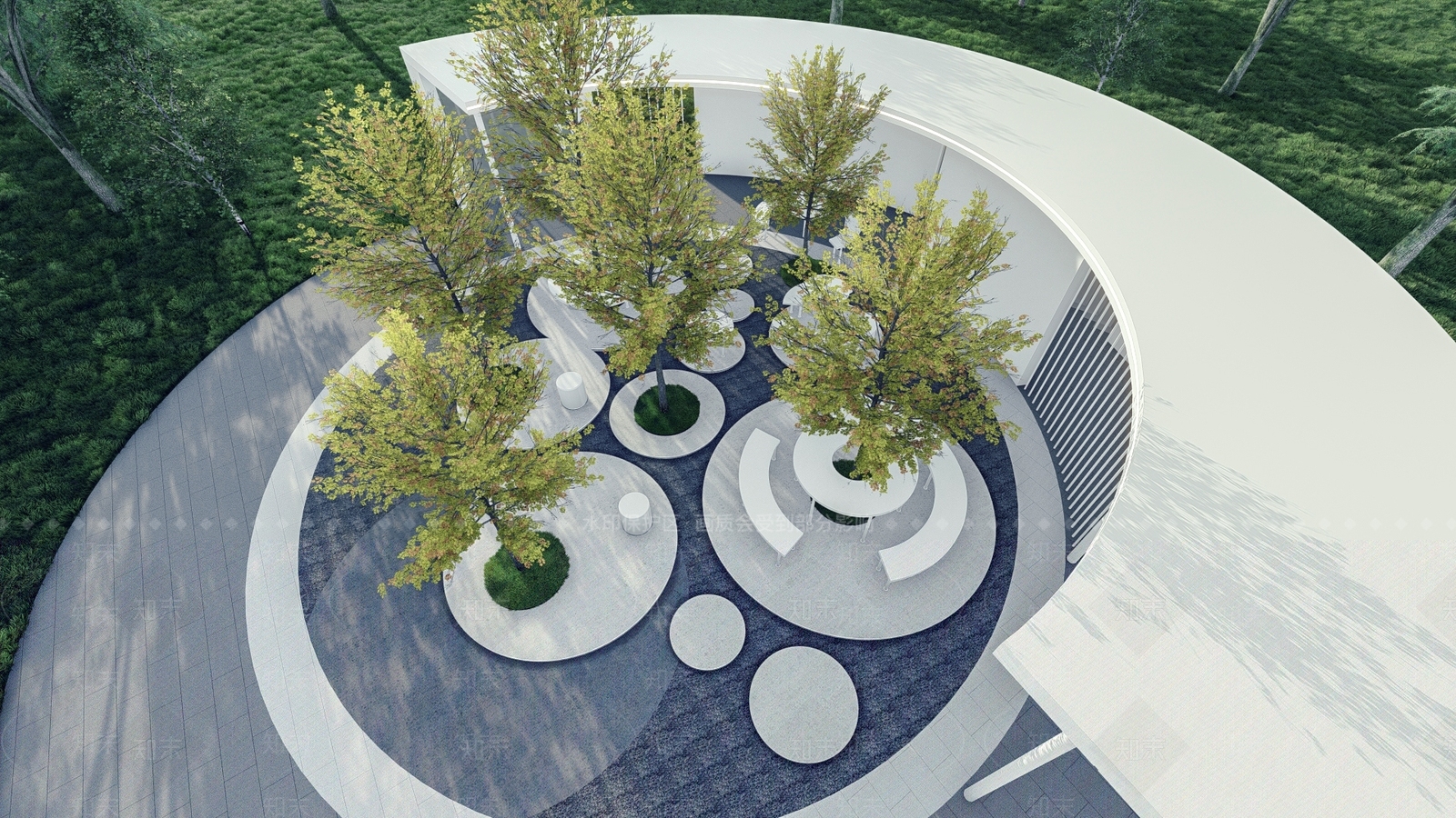 现代风格住宅景观廊架景观SU模型下载【ID:1119506355】