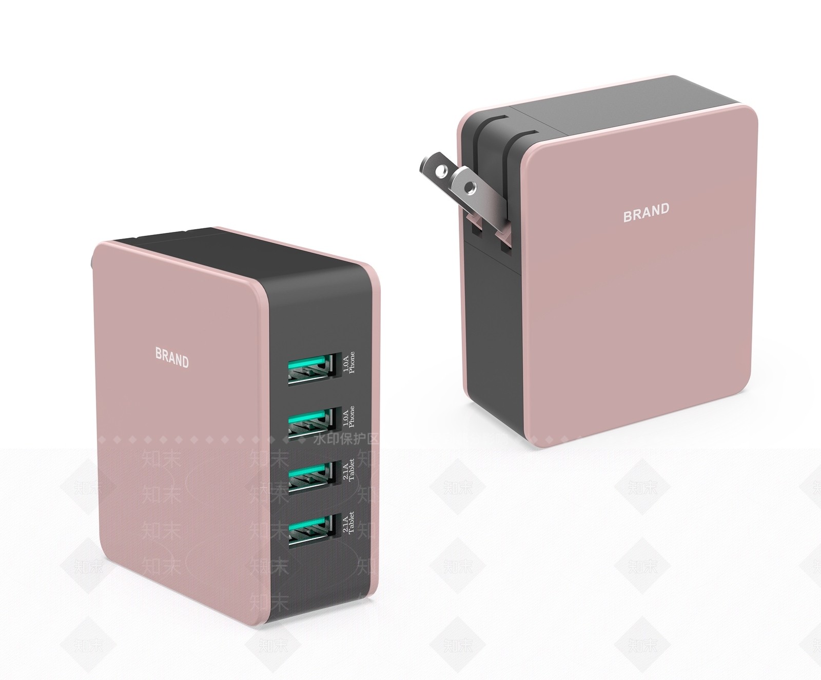 USB手机充电插座3D模型下载【ID:1119519305】