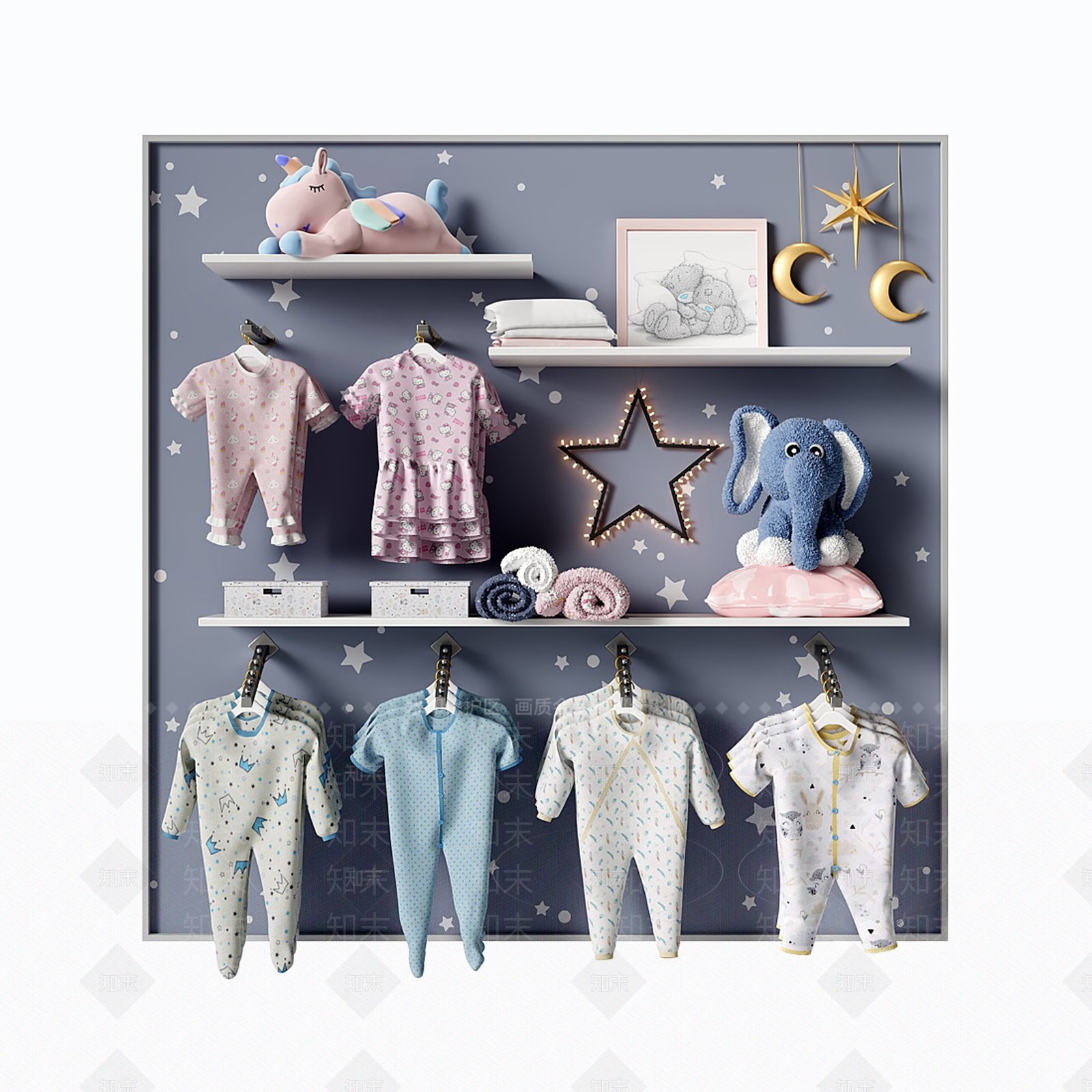 婴幼儿衣服SU模型下载【ID:1119521517】