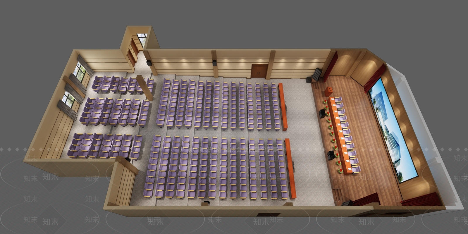 现代报告厅3D模型下载【ID:1119525446】