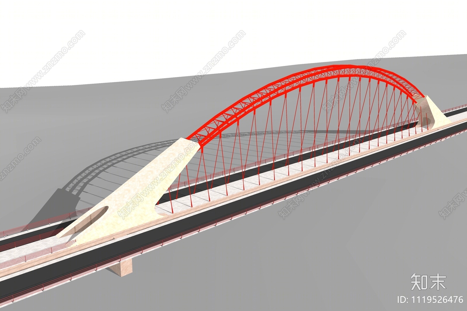 现代景观桥SU模型下载【ID:1119526476】