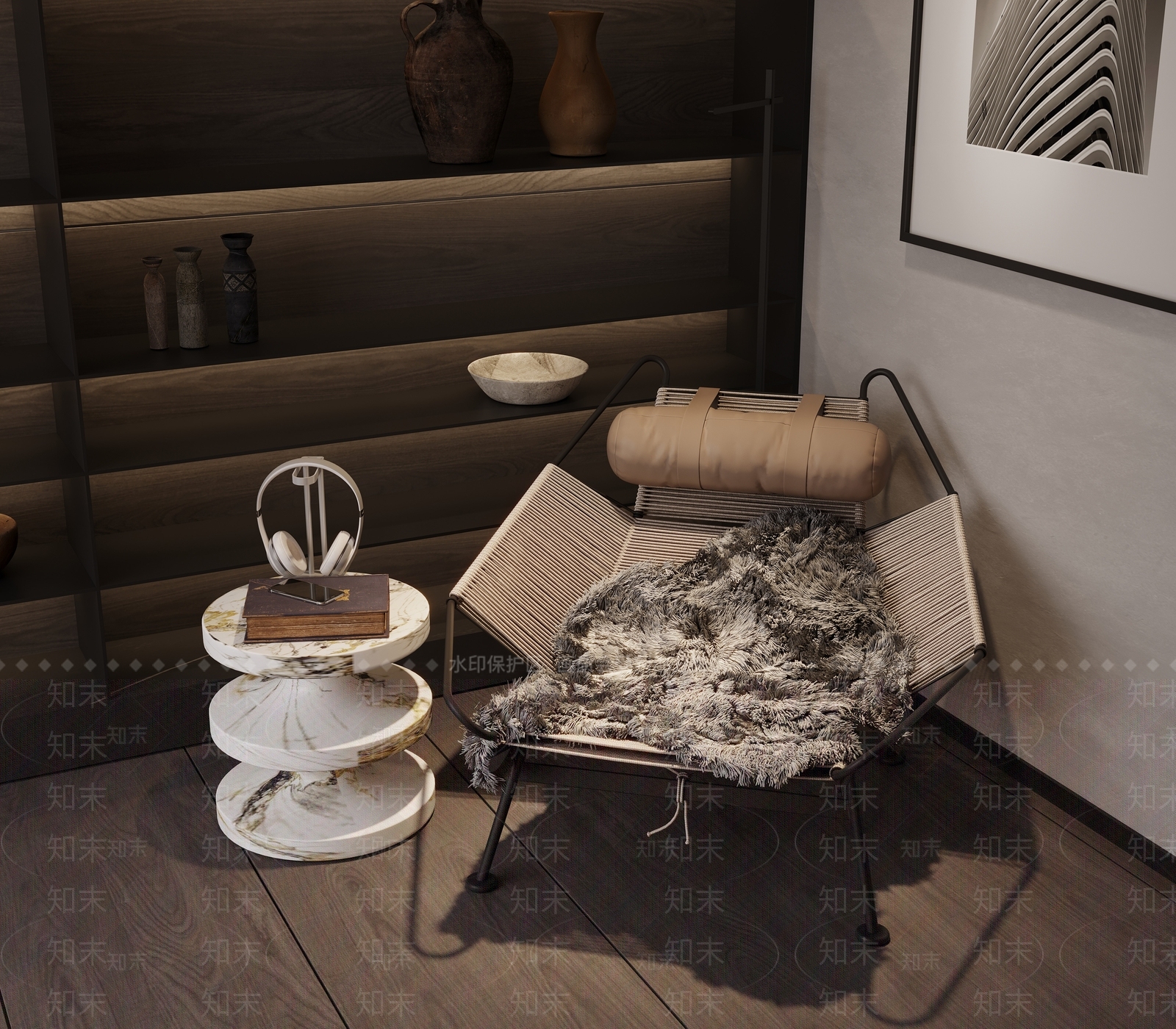 现代单椅3D模型下载【ID:1119538757】