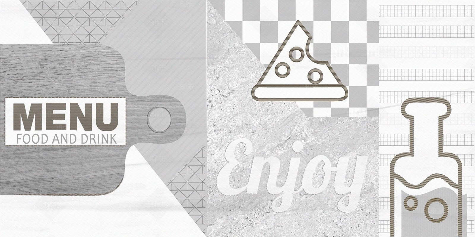 灰色印花图案厨卫花砖贴图下载【ID:1119548049】