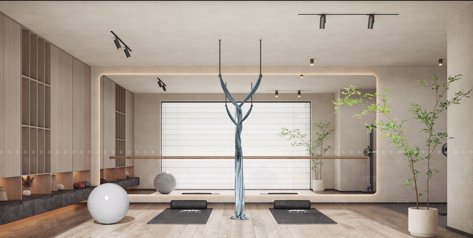 现代瑜伽室3D模型下载【ID:1119553417】