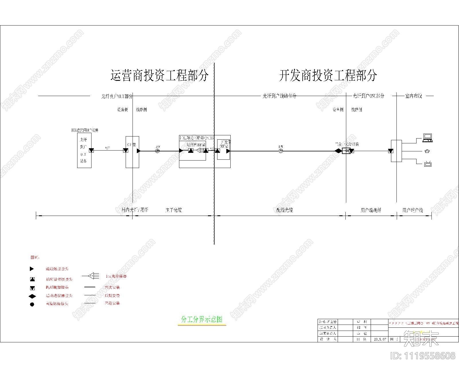 三网合一平面和系统图施工图施工图下载【ID:1119558608】