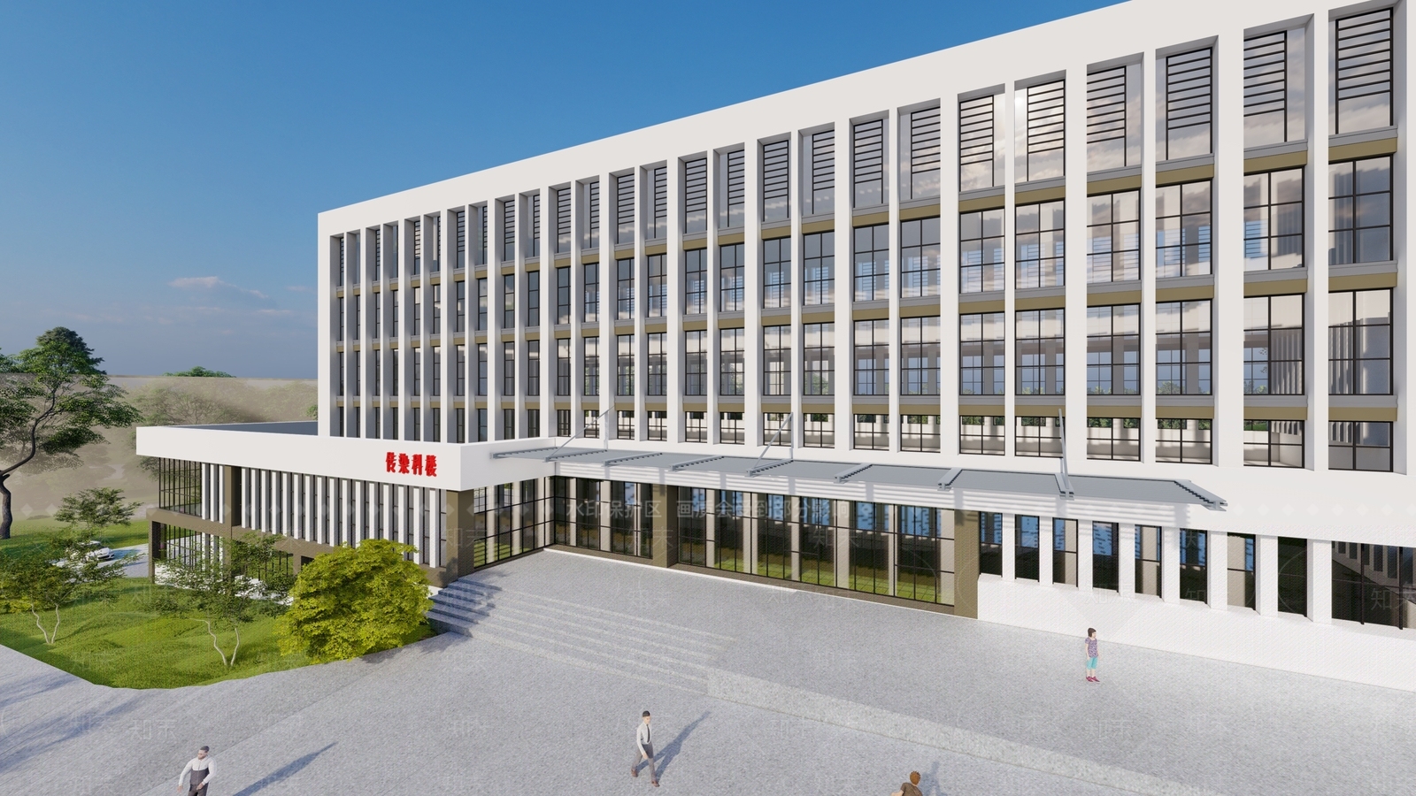 现代医疗建筑SU模型下载【ID:1120673533】