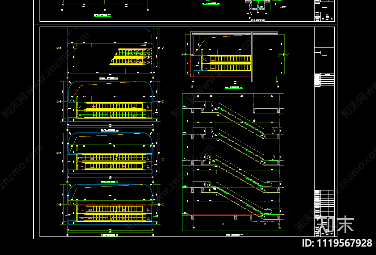 商场扶梯节点详图施工图施工图下载【ID:1119567928】