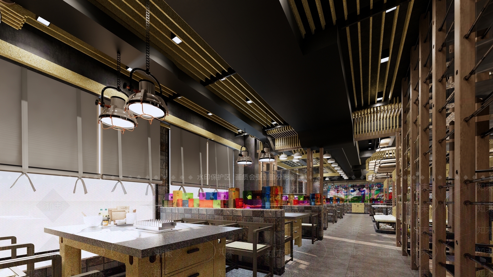 现代韩料店SU模型下载【ID:1119616428】