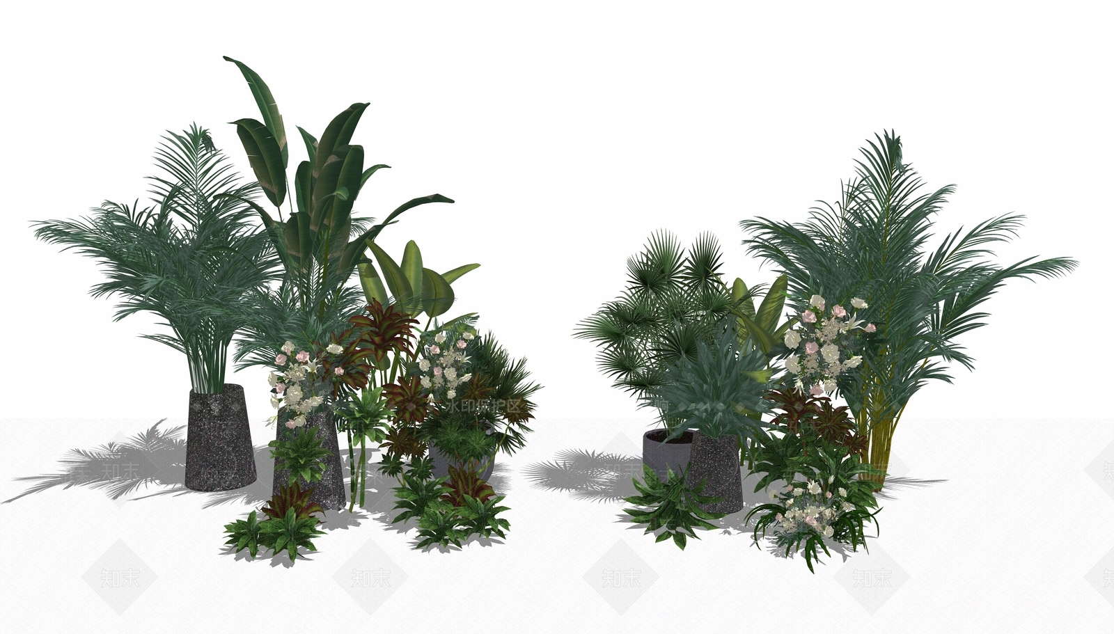 灌木盆栽SU模型下载【ID:1119583773】