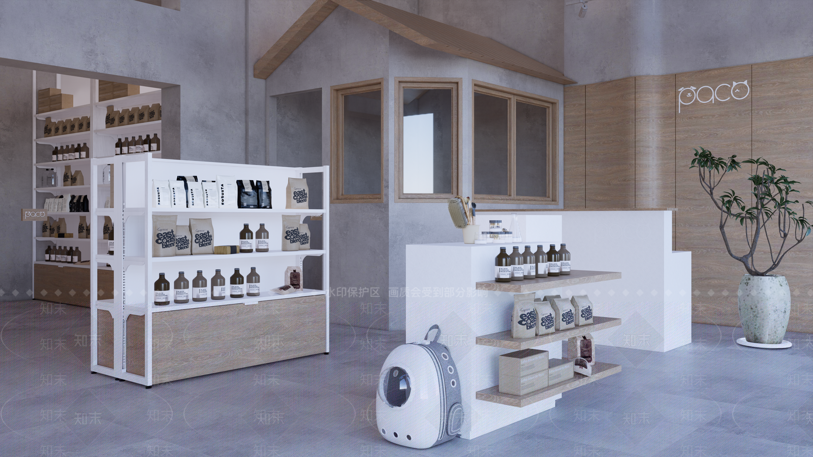 现代宠物店SU模型下载【ID:1119589670】