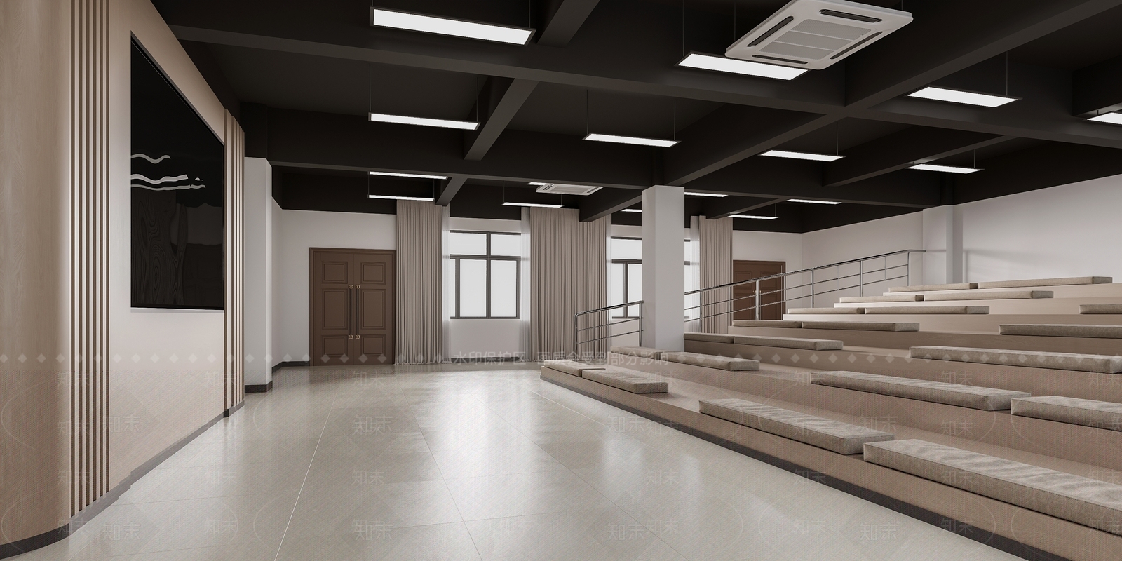 现代阶梯教室3D模型下载【ID:1119590302】