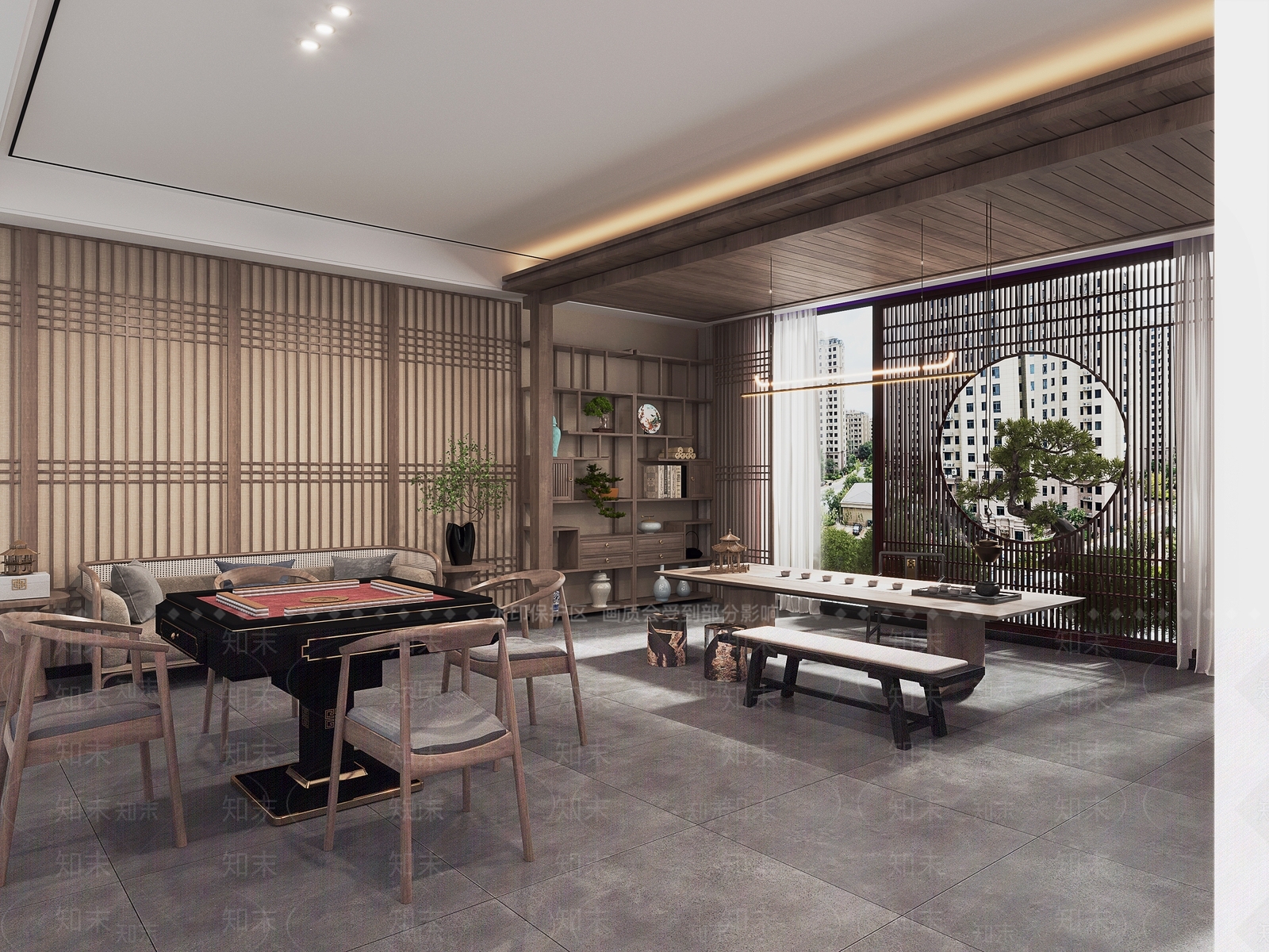 新中式茶馆3D模型下载【ID:1119591872】