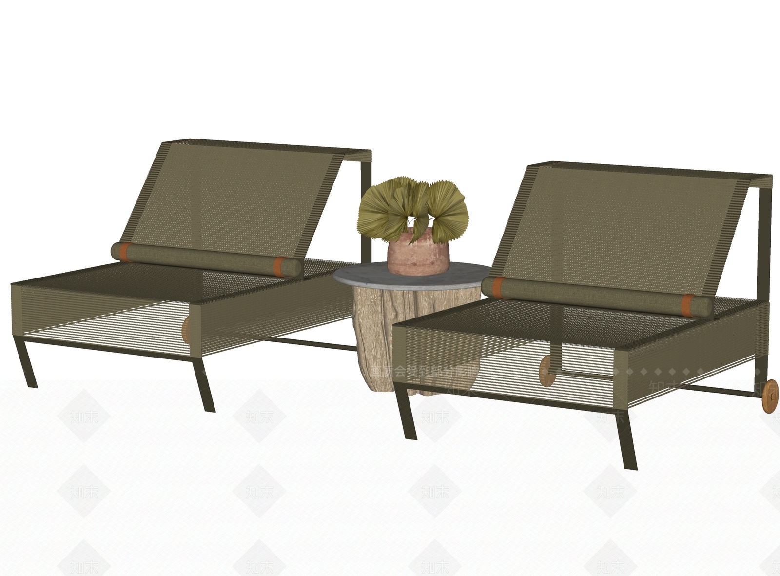 POLTRONA现代户外椅SU模型下载【ID:1119591747】