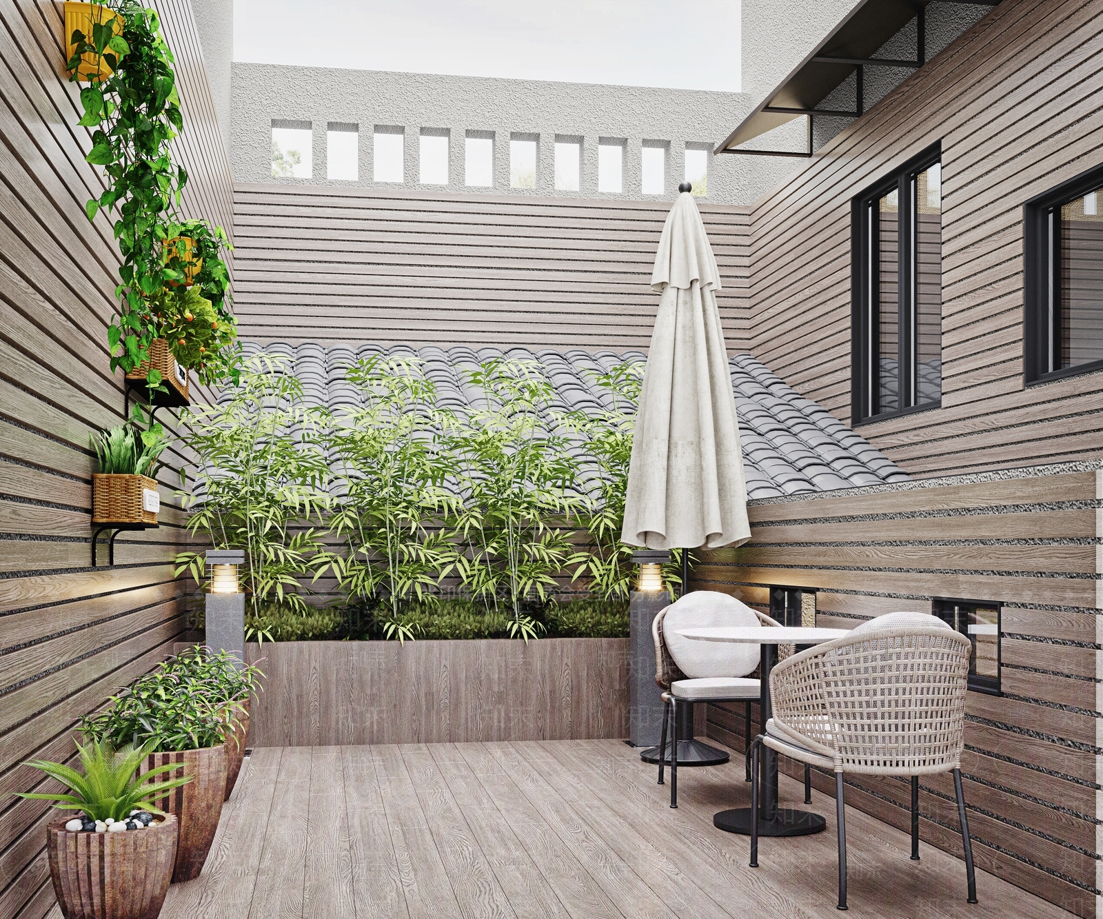 现代顶楼露台3D模型下载【ID:1119617527】