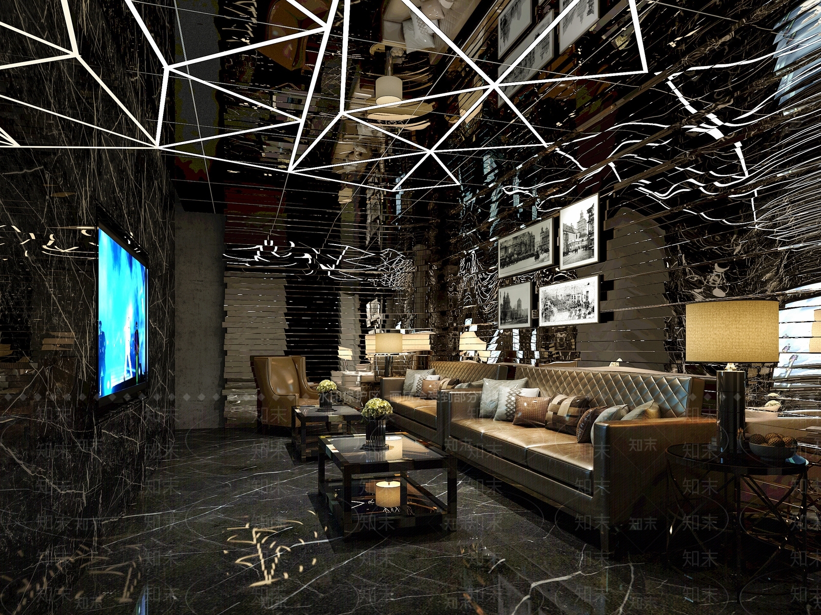 工业风酒吧3D模型下载【ID:1119632676】